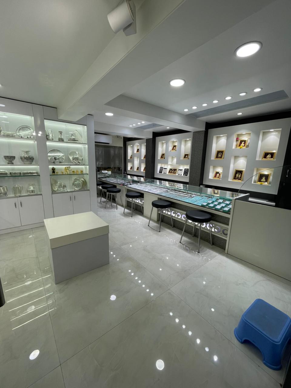 Silver showroom interior